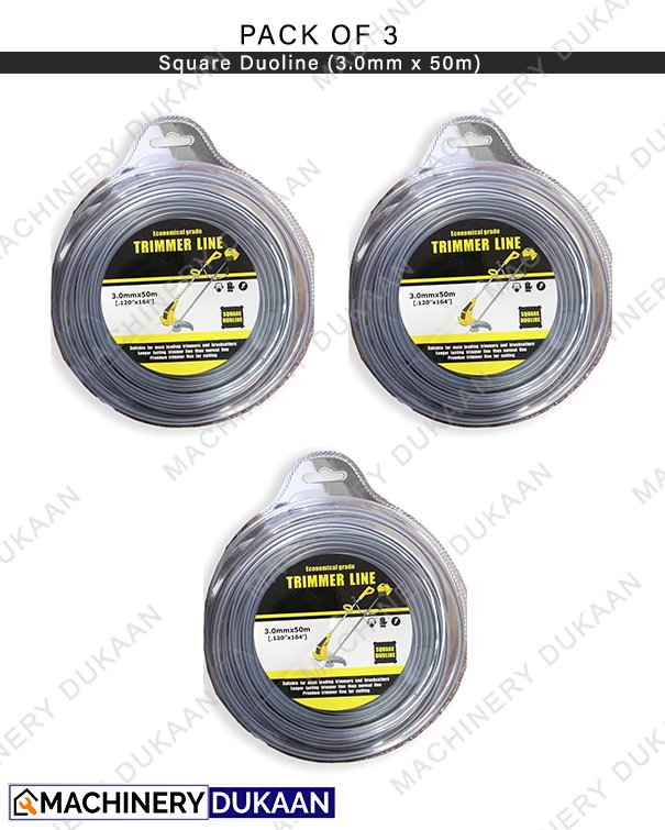 Square rope for Brush cutter / Grass Cutter (Pack of 3) 50M roll