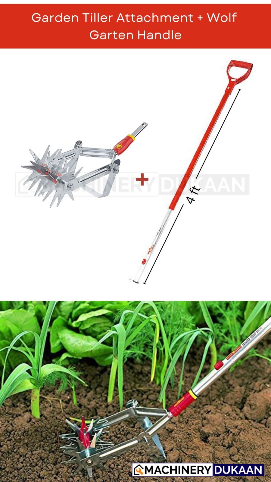 Tiller Attachment with D Handle