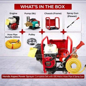 Honda Aspee Power Sprayer Complete set with 100 Metre Hose pipe and Spray gun